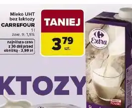 Carrefour Mleko UHT bez laktozy CARREFOUR oferta
