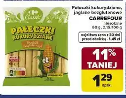 Carrefour Pałeczki kukurydziane jaglane bezglutenowe CARREFOUR oferta
