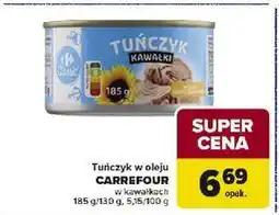 Carrefour Tuńczyk w oleju CARREFOUR w kawałkach oferta