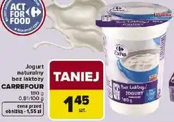 Carrefour Jogurt naturalny bez laktozy CARREFOUR oferta