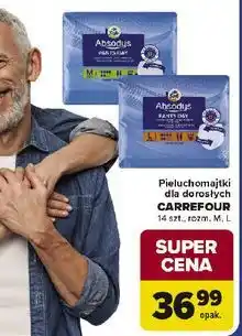 Carrefour Pieluchomajtki dla dorosłych Carrefour Absorgys 14 szt. rozm. M, L oferta