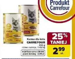 Carrefour Karma dla kota CARREFOUR puszka oferta
