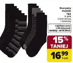 Carrefour Skarpety męskie TEX oferta