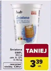 Carrefour Śmietana SIMPL 12% oferta