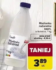 Carrefour Maślanka naturalna SIMPL w butelce oferta