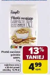 Carrefour Płatki owsiane górskie SIMPL oferta