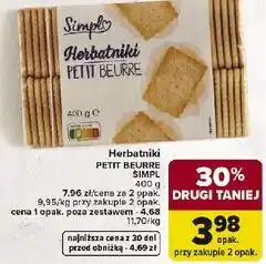Carrefour Herbatniki PETIT BEURRE SIMPL oferta