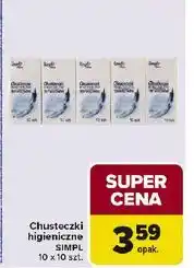 Carrefour Chusteczki higieniczne SIMPL 10 x 10 szt oferta