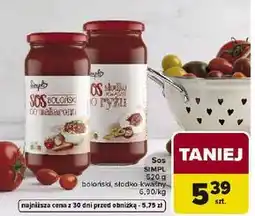 Carrefour Sos pomidorowy ekologiczny SIMPL (słodko-kwaśny, bolognese) oferta