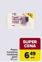 Carrefour Papier toaletowy nawilżany SIMPL 100 szt oferta