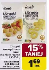 Carrefour Chrupki kukurydziane SIMPL (serowe / o smaku zielonej cebulki) oferta