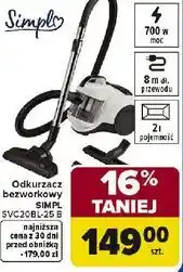 Carrefour Odkurzacz bezworkowy SIMPL SVC20B18A5 oferta