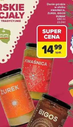 Carrefour Kwasińca Żurek Bigos Rumak oferta