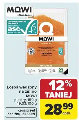 Carrefour Łosoś wędzony na zimno MOWI plastry oferta