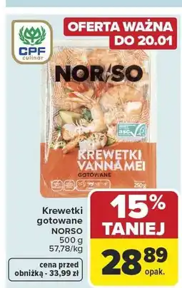 Carrefour Market Krewetki gotowane NORSO oferta