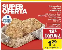 Carrefour Market Bułka wiejska z ziarnami CARREFOUR oferta