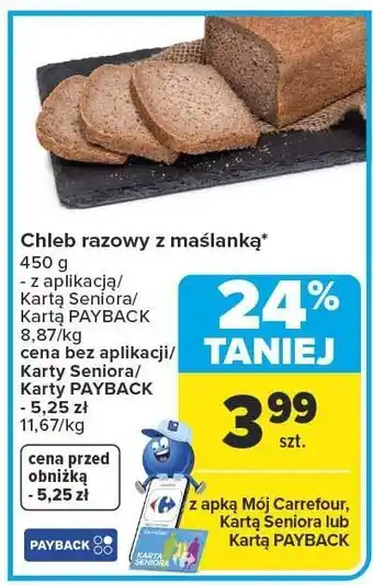 Carrefour Chleb razowy z maślanką oferta