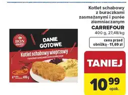 Carrefour Market Kotlet schabowy z buraczkami zasmażanymi i puree ziemniaczanym CARREFOUR oferta