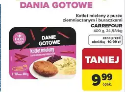 Carrefour Market Kotlet mielony z purée ziemniaczanym i buraczkami CARREFOUR oferta