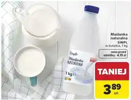 Carrefour Market Maślanka naturalna SIMPL w butelce oferta
