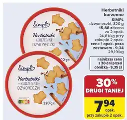 Carrefour Market Herbatniki korzenne SIMPL dzwoneczki oferta