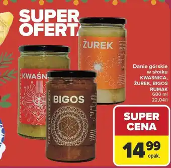 Danie górskie w słoiku BIGOS