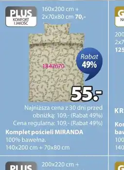 JYSK Komplet pościeli MIRANDA oferta