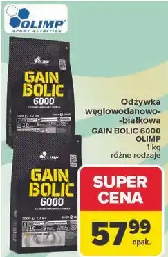 Carrefour Odżywka węglowodanowo białkowa GAIN BOLIC 6000 OLIMP (1 kg, różne rodzaje) oferta