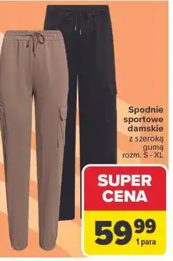 Carrefour Spodnie sportowe damskie z szeroką gumą rozm. S-XL oferta