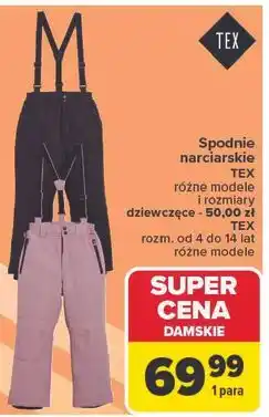 Carrefour Spodnie narciarskie TEX oferta