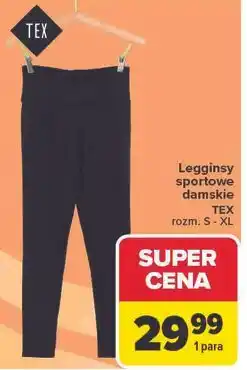 Carrefour Legginsy sportowe damskie TEX oferta