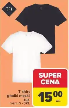 Carrefour T-shirt gładki męski TEX oferta
