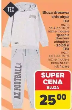 Carrefour Bluza dresowa chłopięca TEX oferta