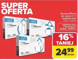 Carrefour Zestaw filtrów do wody 2+1 UNIMAX DAFI oferta