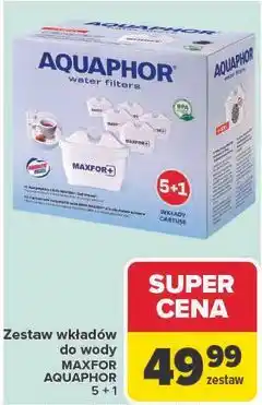 Carrefour Zestaw wkładów do wody MAXFOR AQUAPHOR 5+1 oferta
