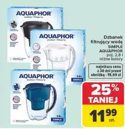 Carrefour Dzbanek filtrujący wodę SIMPLE AQUAPHOR poj. 2,8 l różne kolory oferta