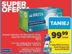 Carrefour Zestaw wkładów do filtrowania wody MAXTRA PURE PERFORMANCE BRITA 5+1 oferta