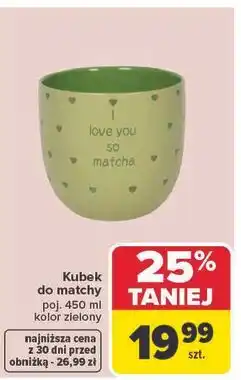Carrefour Kubek do matchy, poj. 450 ml, kolor zielony oferta
