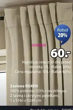 JYSK Zasłona ROXEN oferta
