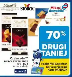 Carrefour Czekolada Lindt Excellence, Merci, różne rodzaje oferta