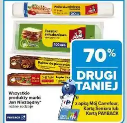 Carrefour Produkty marki Jan Niezbędny (folia aluminiowa, torebki śniadaniowe, papier do pieczenia) oferta