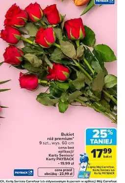Carrefour Bukiet róż premium 9 szt oferta