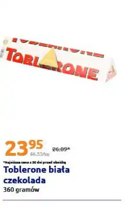 Action Toblerone biała czekolada oferta