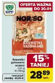 Carrefour Krewetki gotowane vannamei NORSO oferta