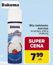 Carrefour Bita śmietana Bakoma Spray oferta