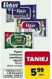 Carrefour Papier toaletowy nawilżany VELVER 46-52 szt. różne rodzaje oferta