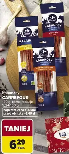 Carrefour Kabanosy drobiowo-wieprzowe Carrefour Classic oferta