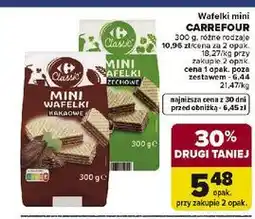 Carrefour Mini wafelki orzechowe Carrefour Classic oferta