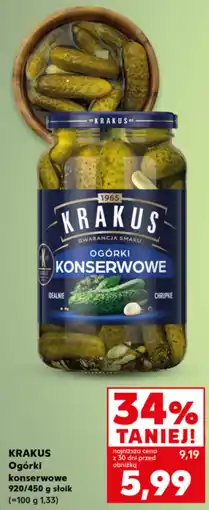 Kaufland Ogórki konserwowe Krakus oferta