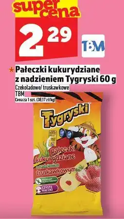 Topaz Pałeczki kukurydziane z nadzieniem Tygryski 60 g czekoladowe/truskawkowe oferta